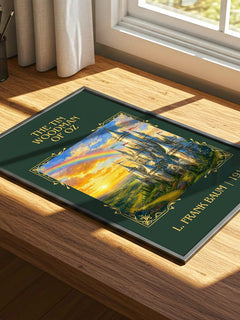 The Tin Woodman Of Oz Classic Book Art Print by L. Frank Baum – print on a sunlit desk