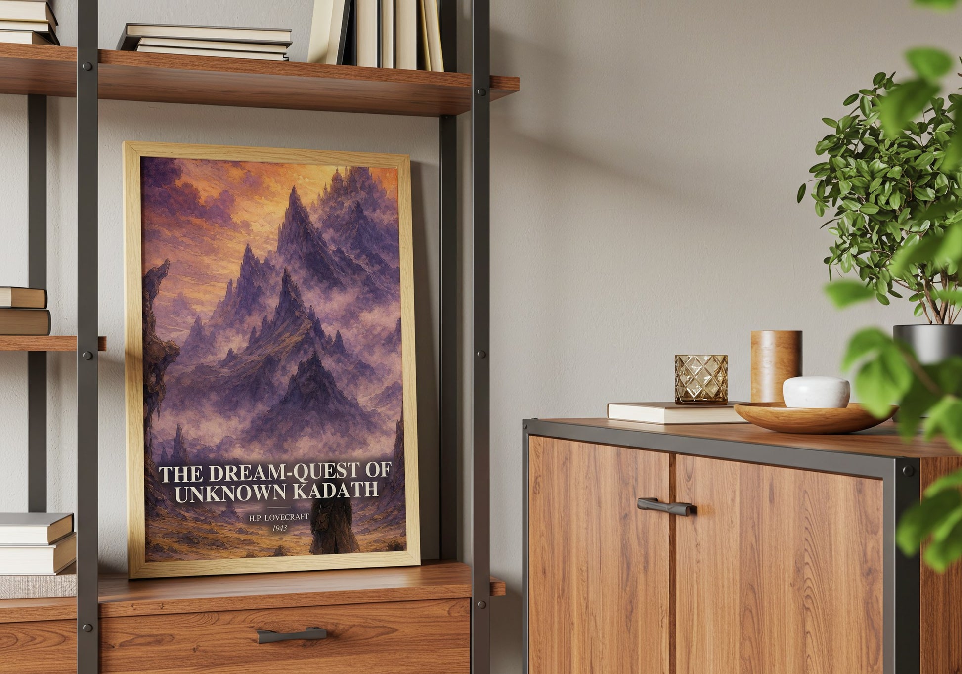 The Dream-Quest Of Unknown Kadath book watercolour illustration paper finish options – matte satin gloss