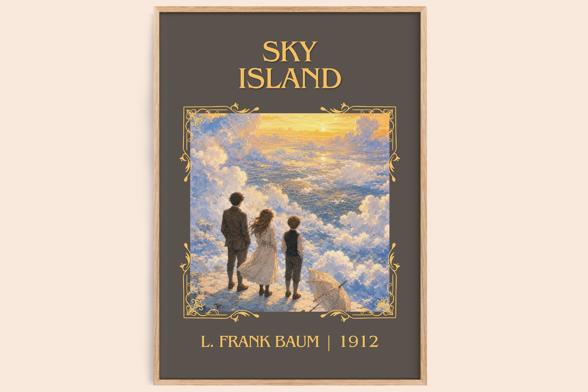 Sky Island Classic Book Art Print by L. Frank Baum