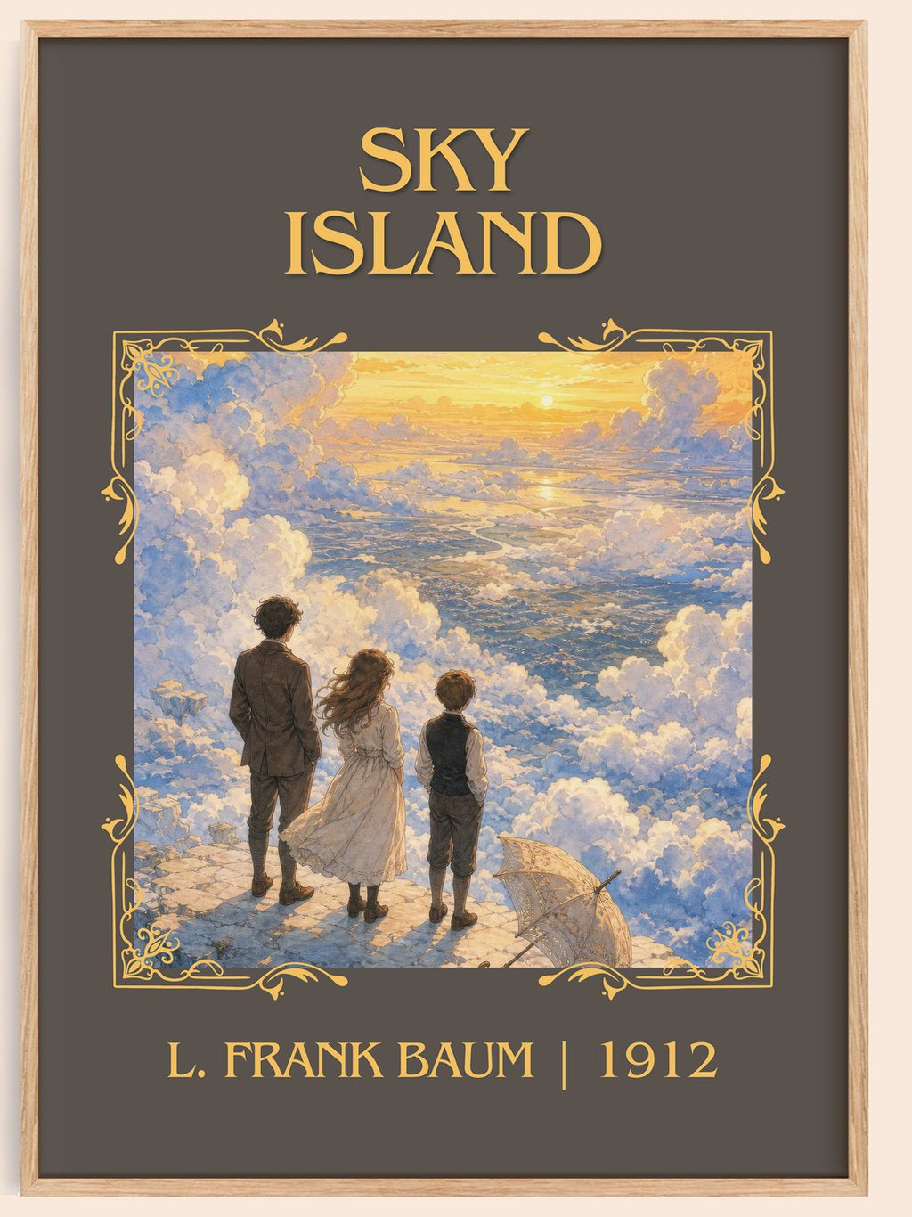 Sky Island Classic Book Art Print by L. Frank Baum – book poster