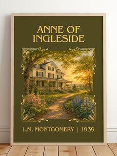 Anne Of Ingleside Classic Book Art Print by L.M. Montgomery – framed print leaning on a wooden floor