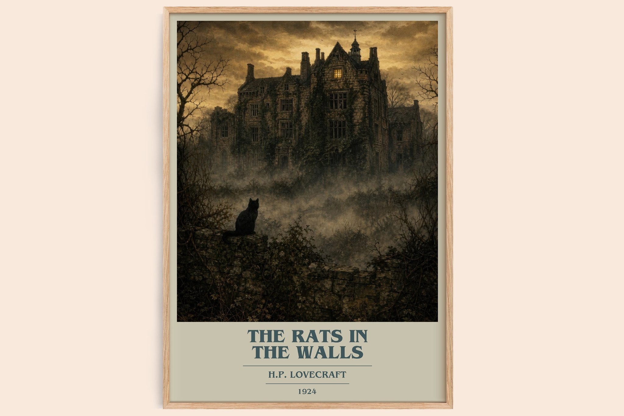 The Rats In The Walls Book Cover Poster by H.P. Lovecraft