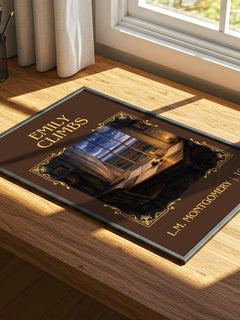 Emily Climbs Classic Book Art Print by L.M. Montgomery – print on a sunlit desk