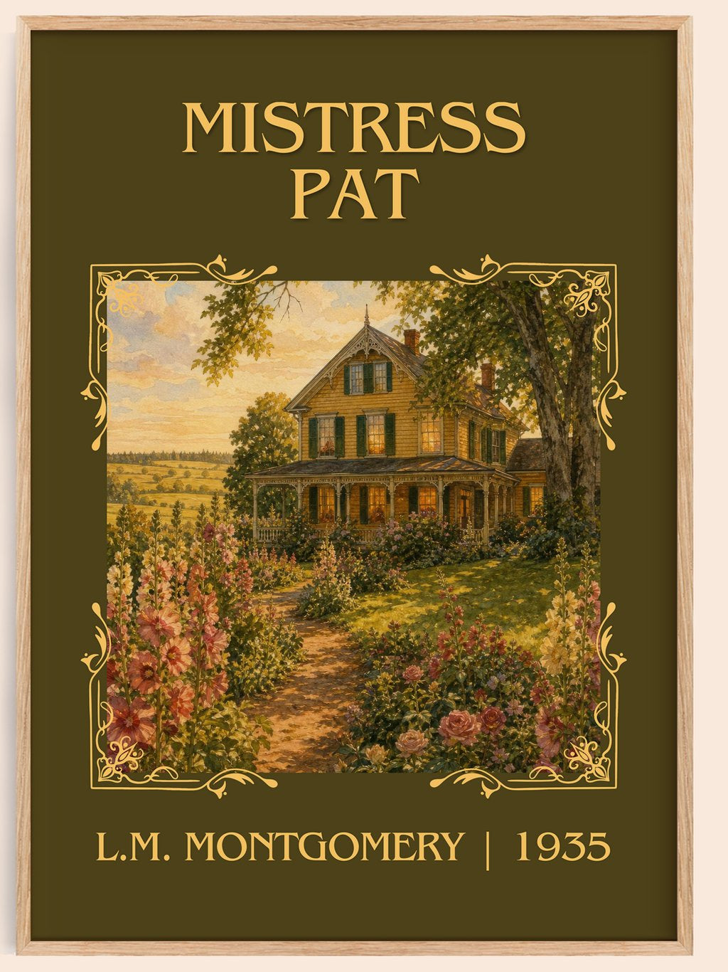 Mistress Pat Classic Book Art Print by L.M. Montgomery – book poster