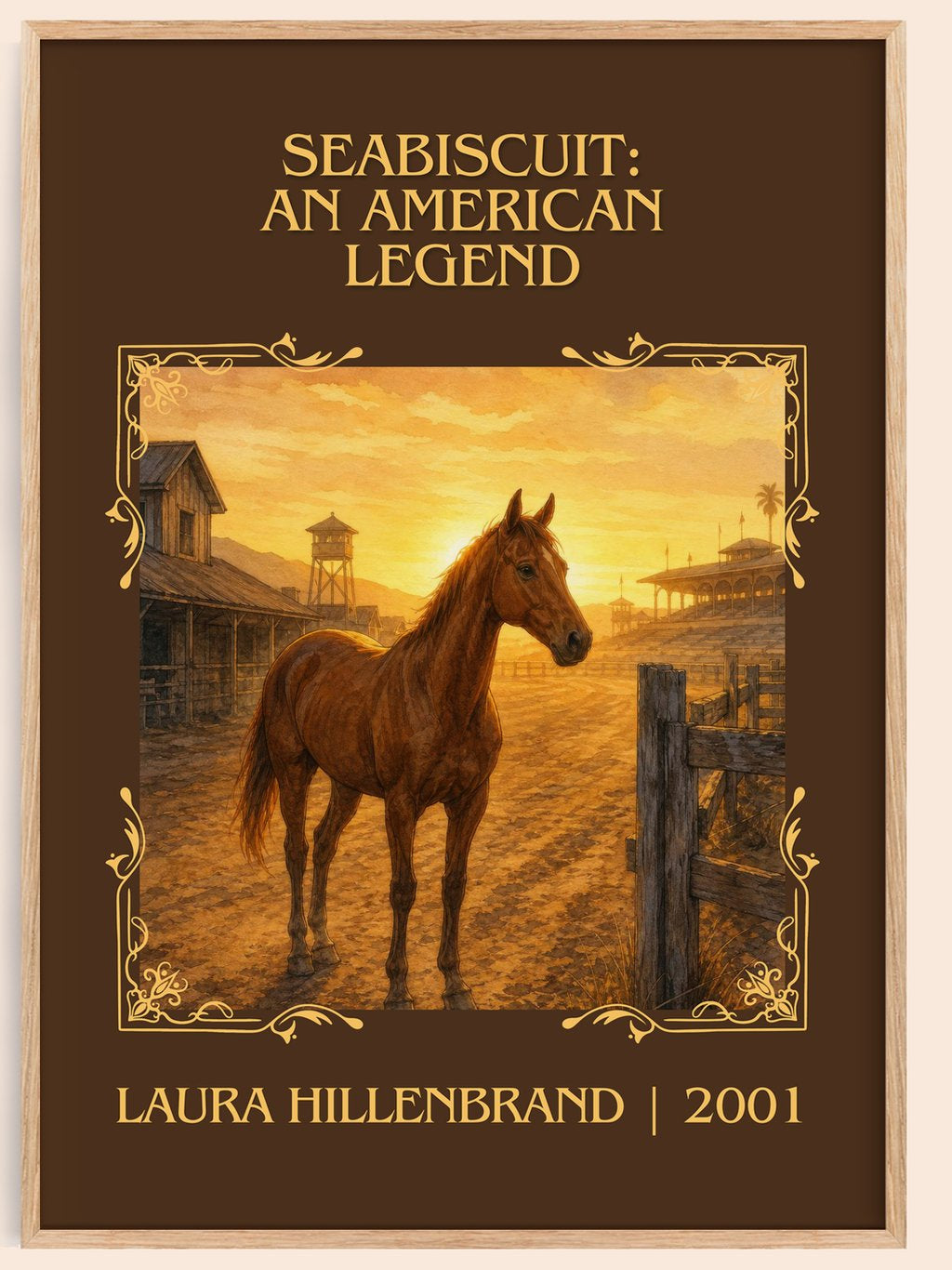 Seabiscuit: An American Legend Classic Book Art Print by Laura Hillenbrand – book poster