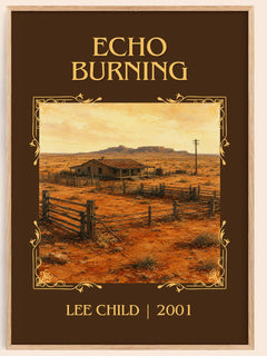 Echo Burning Classic Book Art Print by Lee Child – book poster