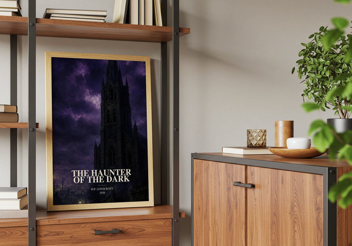 The Haunter Of The Dark book watercolour illustration paper finish options – matte satin gloss