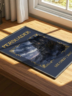 Persuader Classic Book Art Print by Lee Child – print on a sunlit desk