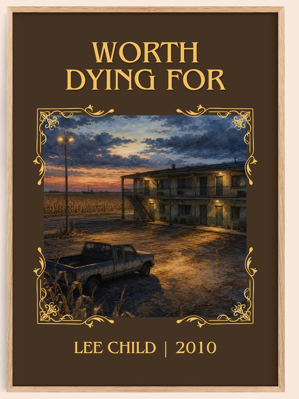Worth Dying For Classic Book Art Print by Lee Child – book poster