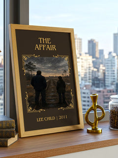 The Affair Classic Book Art Print by Lee Child – framed print on a city-view windowsill