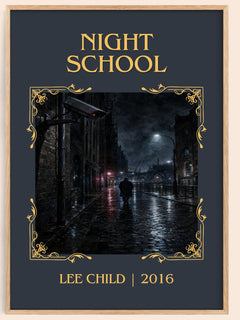 Night School Classic Book Art Print by Lee Child – book poster