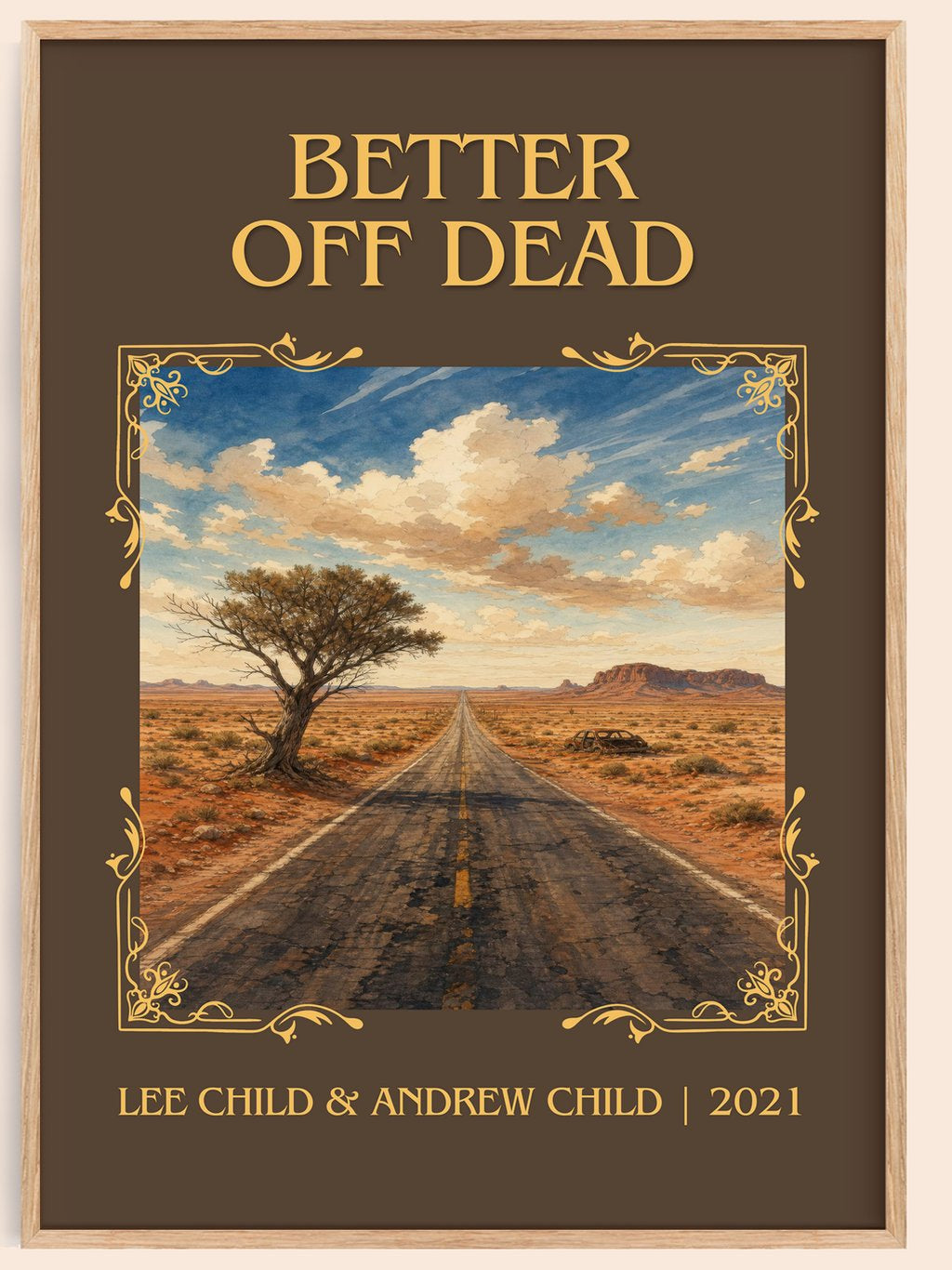 Better Off Dead Classic Book Art Print by Lee Child & Andrew Child – book poster