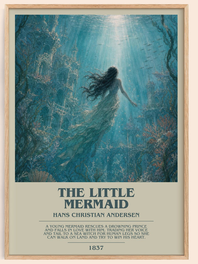 The Little Mermaid Bookish Wall Art by Hans Christian Andersen