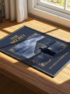The Secret Classic Book Art Print by Lee Child & Andrew Child – print on a sunlit desk