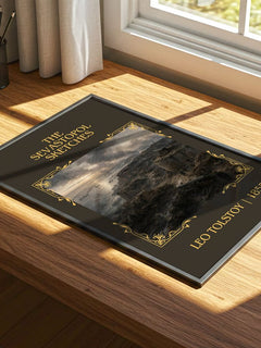 The Sevastopol Sketches Classic Book Art Print by Leo Tolstoy – print on a sunlit desk