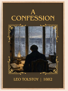 A Confession Classic Book Art Print by Leo Tolstoy – book poster