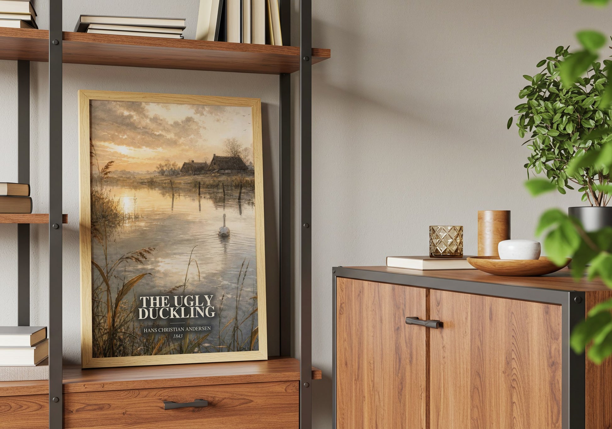 The Ugly Duckling book watercolour illustration paper finish options – matte satin gloss