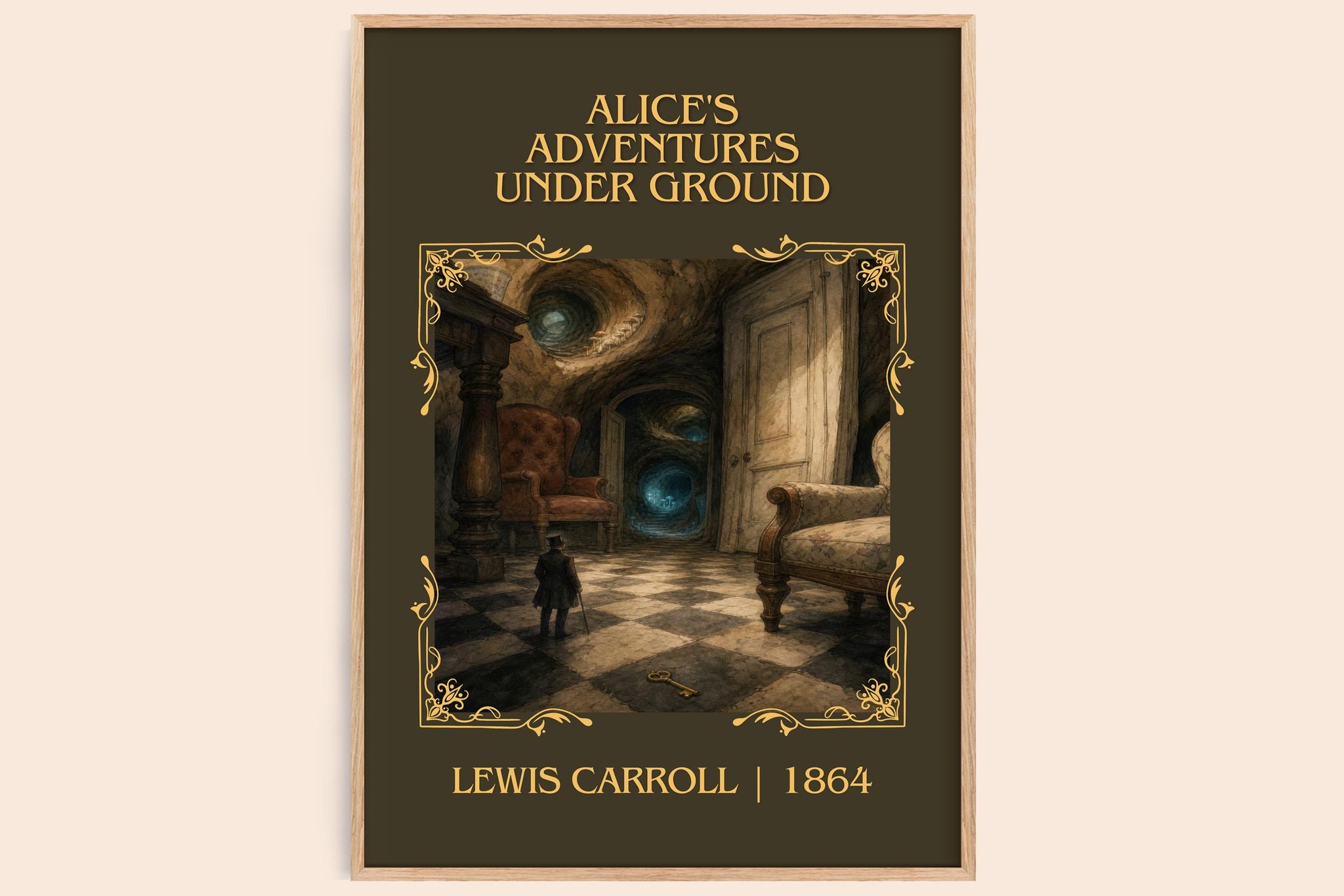 Alice's Adventures Under Ground Classic Book Art Print by L. Carroll