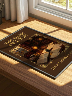 The Game Of Logic Classic Book Art Print by Lewis Carroll – print on a sunlit desk