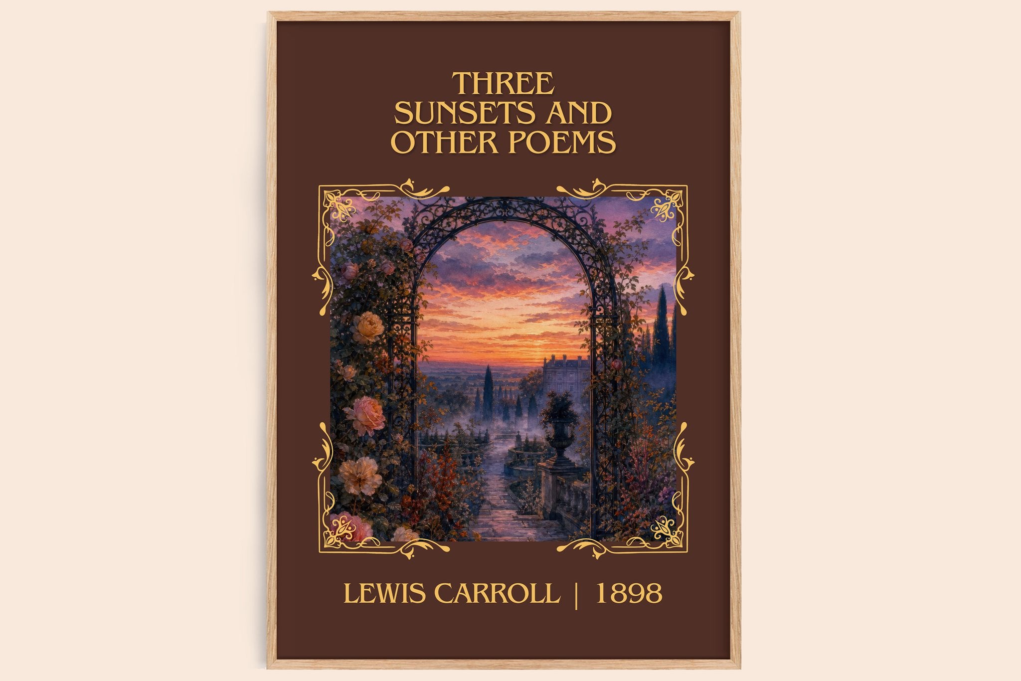 Three Sunsets And Other Poems Classic Book Art Print by Lewis Carroll