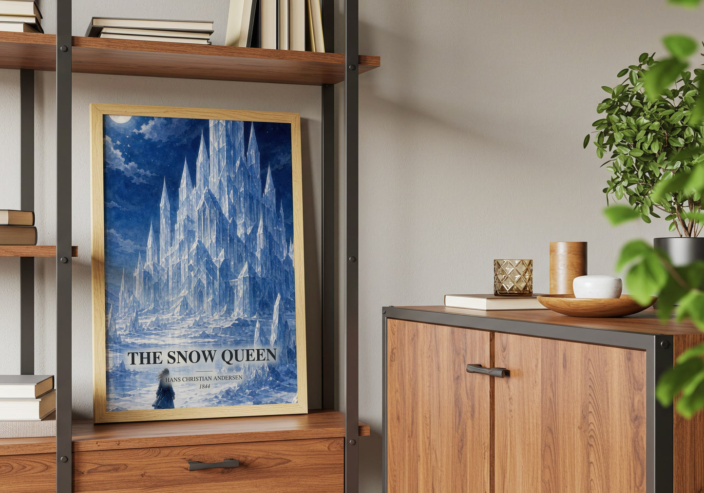 The Snow Queen book watercolour illustration paper finish options – matte satin gloss