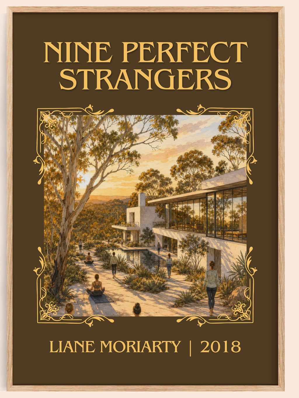 Nine Perfect Strangers Classic Book Art Print by Liane Moriarty – book poster
