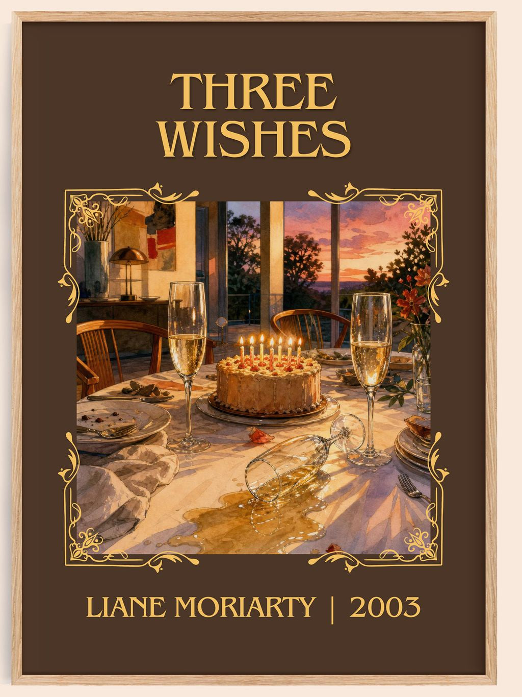 Three Wishes Classic Book Art Print by Liane Moriarty – book poster