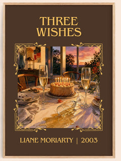 Three Wishes Classic Book Art Print by Liane Moriarty – book poster