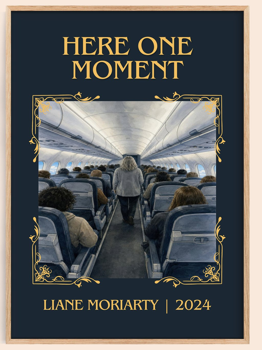 Here One Moment Classic Book Art Print by Liane Moriarty – book poster