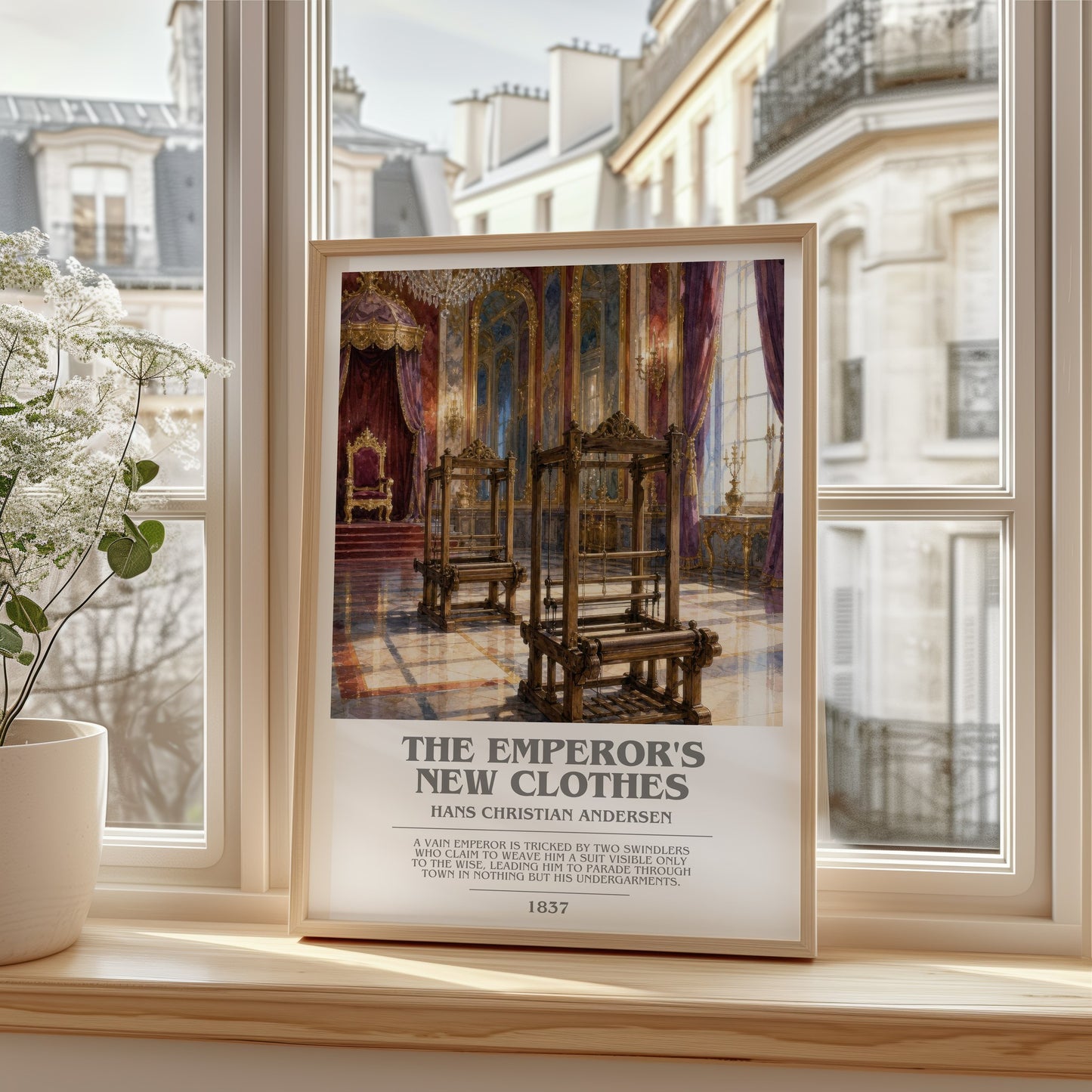 The Emperor'S New Clothes bookish poster colour and style options – Hans Christian Andersen book art