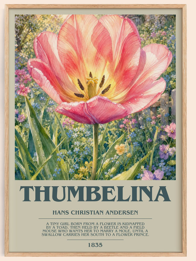 Thumbelina Bookish Wall Art by Hans Christian Andersen