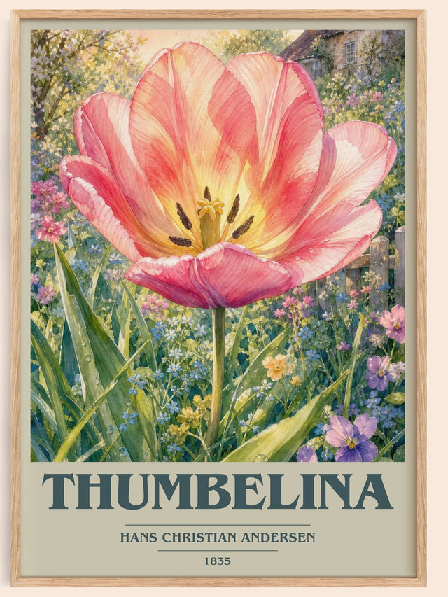 Thumbelina Book Cover Poster by Hans Christian Andersen