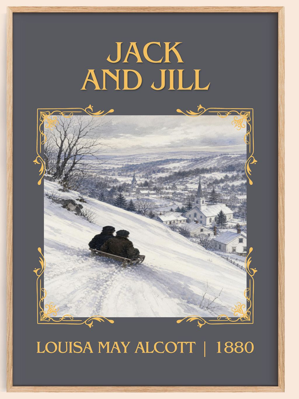 Jack And Jill Classic Book Art Print by Louisa May Alcott – book poster