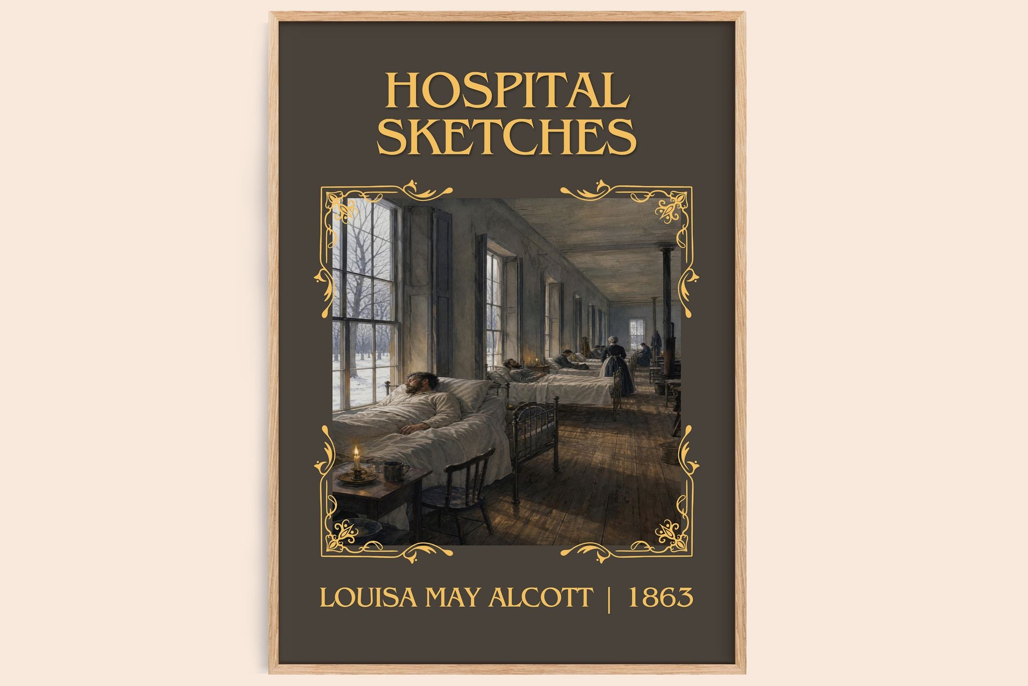 Hospital Sketches Classic Book Art Print by Louisa May Alcott