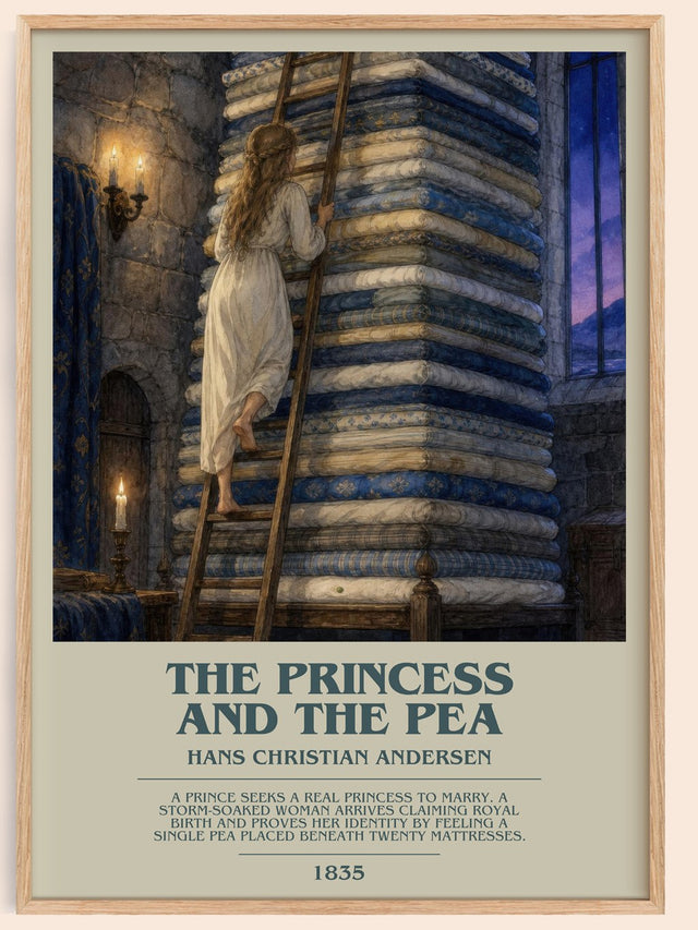 The Princess And The Pea Bookish Wall Art by Hans Christian Andersen