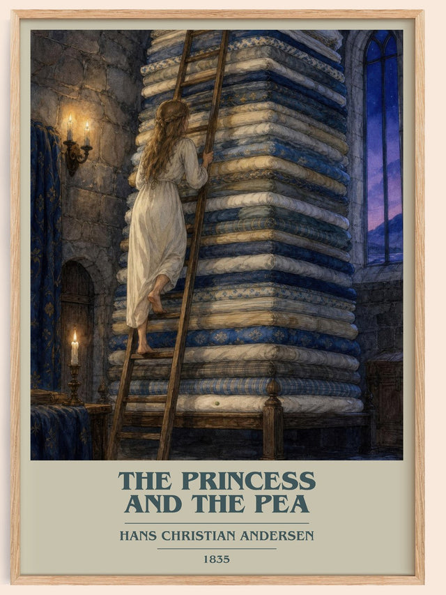 The Princess And The Pea Book Cover Poster by Hans Christian Andersen