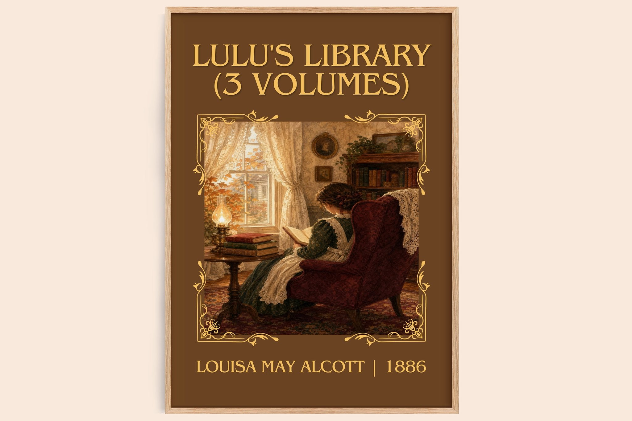 Lulu's Library (3 Volumes) Classic Book Art Print by Louisa May Alcott