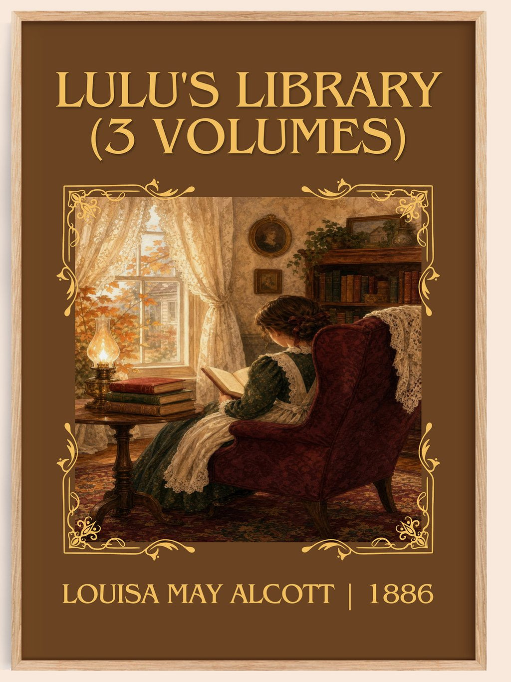 Lulu's Library (3 Volumes) Classic Book Art Print by Louisa May Alcott – book poster