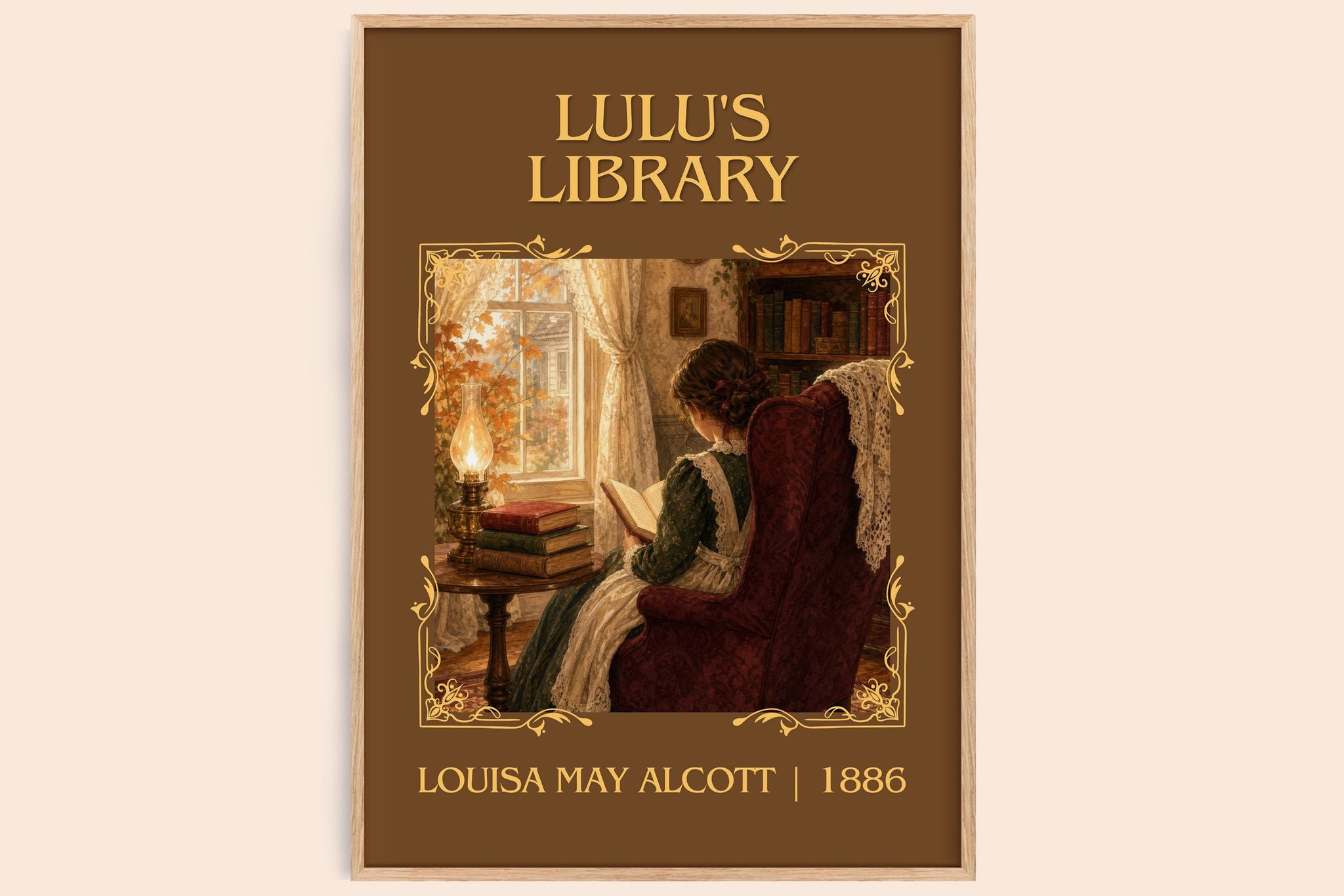 Lulu's Library Classic Book Art Print by Louisa May Alcott