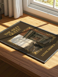 The Beet Queen Classic Book Art Print by Louise Erdrich – print on a sunlit desk