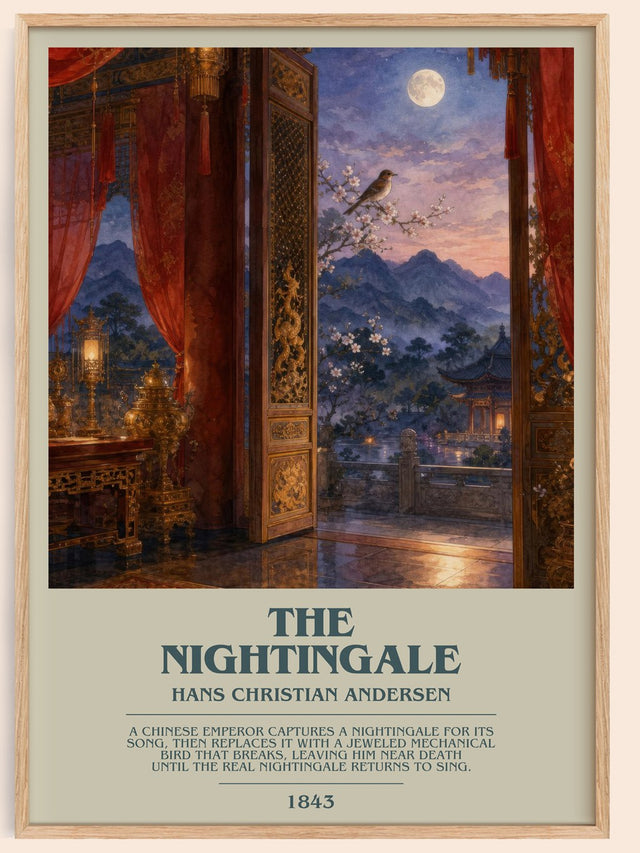 The Nightingale Bookish Wall Art by Hans Christian Andersen