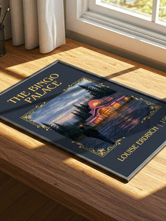 The Bingo Palace Classic Book Art Print by Louise Erdrich – print on a sunlit desk