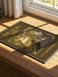 The Story Girl Classic Book Art Print by L.M. Montgomery – print on a sunlit desk