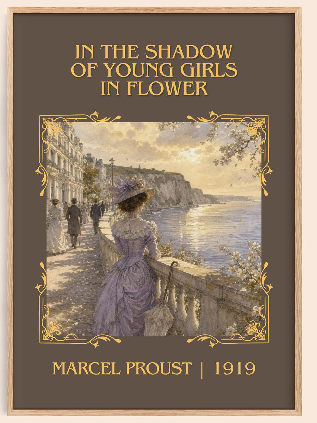 In The Shadow Of Young Girls In Flower Classic Book Art Print by Marcel Proust – book poster