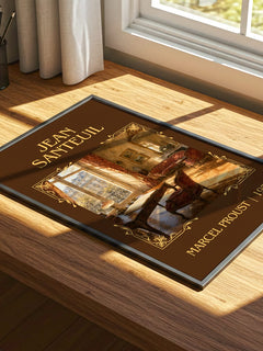 Jean Santeuil Classic Book Art Print by Marcel Proust – print on a sunlit desk