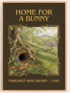 Home For A Bunny Classic Book Art Print by Margaret Wise Brown – book poster