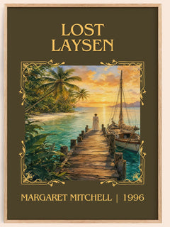 Lost Laysen Classic Book Art Print by Margaret Mitchell – book poster