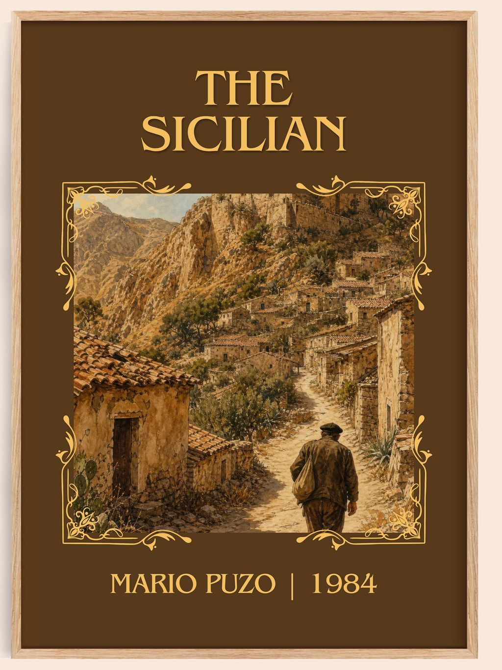 The Sicilian Classic Book Art Print by Mario Puzo – book poster