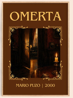 Omertà Classic Book Art Print by Mario Puzo – book poster
