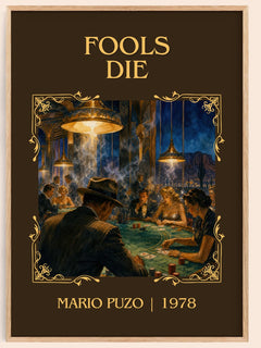 Fools Die Classic Book Art Print by Mario Puzo – book poster